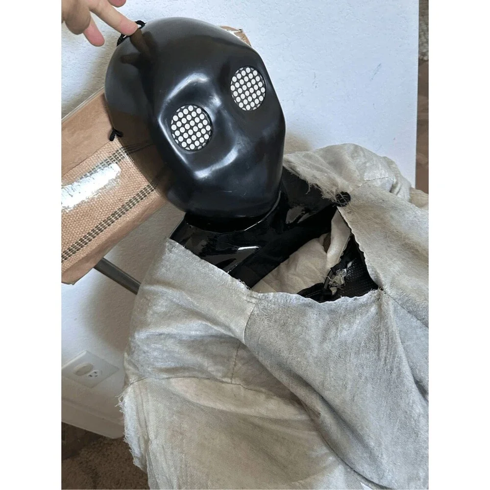 Halloween creepy hanging ghost gray with lighting eyes and scary different sound